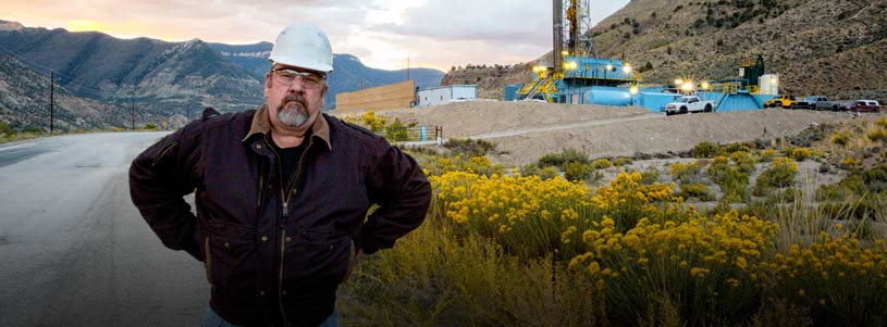 Man on Fracking Site